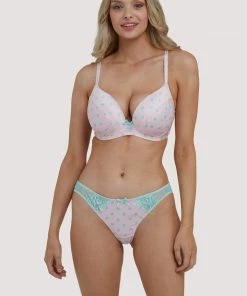 Deja Day Outlet Sophia Pink & Green Spot Bra