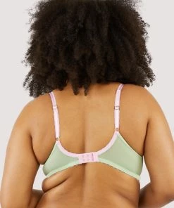 Deja Day Grace Green Supportive Plunge Mesh Bra 16 Deja Day Grace Green Supportive Plunge Mesh Bra