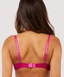 Deja Day Rosalyn Magenta Full Coverage Lace Bra