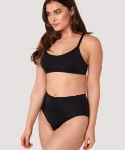 Deja Day Non Wired Bras Second Skin Black Recycled Crop Top Bra