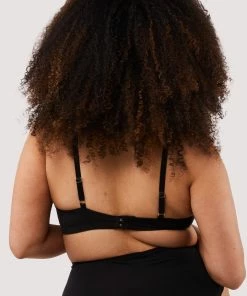 Deja Day Non Wired Bras Second Skin Black Recycled Crop Top Bra