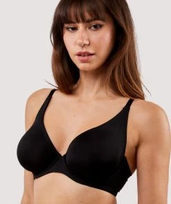 Deja Day Plunge Bras Second Skin Black Recycled Plunge Bra