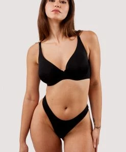 Deja Day Plunge Bras Second Skin Black Recycled Plunge Bra