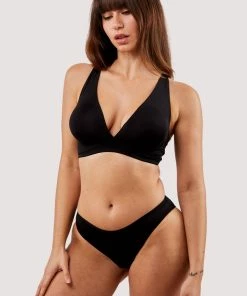 Deja Day Second Skin Black Recycled Triangle Bra Everyday Bras