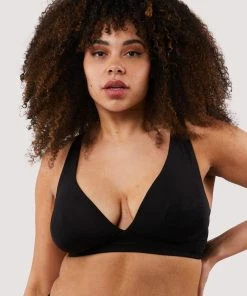 Deja Day Second Skin Black Recycled Triangle Bra Everyday Bras