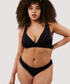 Deja Day Second Skin Black Recycled Triangle Bra Everyday Bras