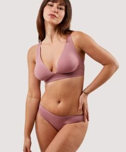 Deja Day Non Wired Bras Second Skin Rose Recycled Triangle Bra