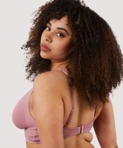 Deja Day Non Wired Bras Second Skin Rose Recycled Triangle Bra