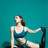 Deja Day Second Skin Teal Recycled Crop Top Bra Non Wired Bras