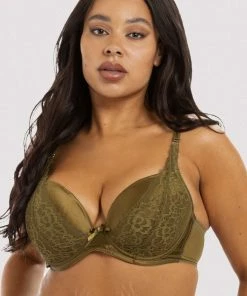 Deja Day Sophia Olive Plunge Push Up Bra