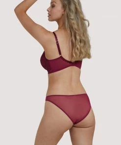 Deja Day Outlet Emma Merlot Brazilian Lace Brief