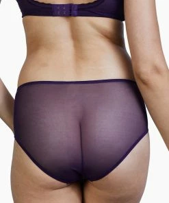 Deja Day Emma Vine Purple High Waist Brief Outlet