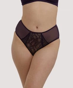 Deja Day Emma Vine Purple High Waist Brief Outlet