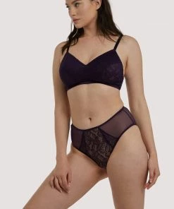 Deja Day Emma Vine Purple High Waist Brief Outlet