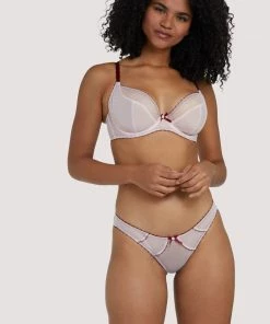 Deja Day Grace Dusty Pink And Wine Brief