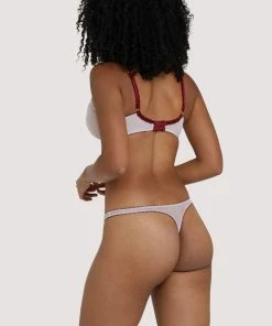 Deja Day Outlet Grace Dusty Pink And Wine Thong