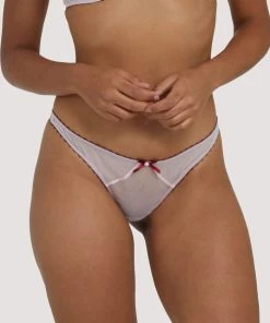 Deja Day Outlet Grace Dusty Pink And Wine Thong