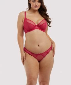 Deja Day Outlet Grace Hot Pink Mesh Brazilian Brief