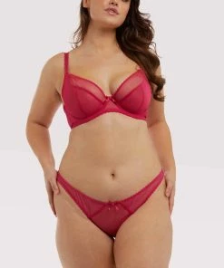 Deja Day Grace Hot Pink Mesh Thong Outlet