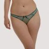 Deja Day Grace Mesh Net Green Moss And Black Brazilian Brief