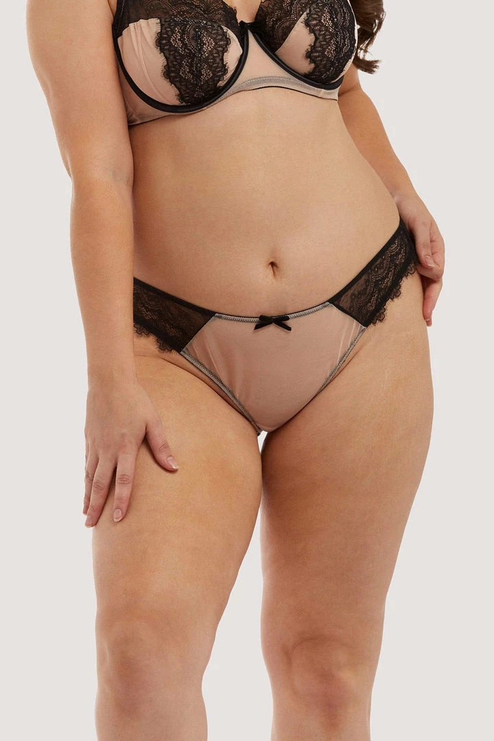 Deja Day Rosalyn Black And Blush Brazillian Brief 4 Deja Day Rosalyn Black And Blush Brazillian Brief