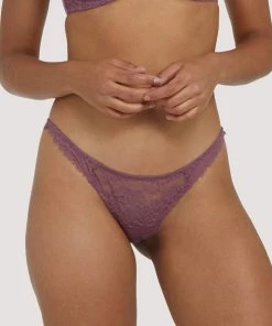 Deja Day Rosalyn Mocha Lace Thong Outlet