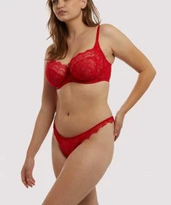Deja Day Rosalyn Red Lace Thong Outlet