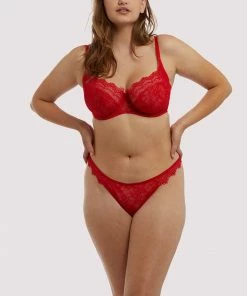 Deja Day Rosalyn Red Lace Thong Outlet