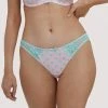 Deja Day Sophia Pink & Green Polka Brazilian Brief