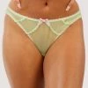 Deja Day Grace Green Mesh Brazilian Brief