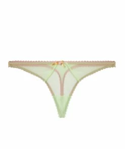 Deja Day Grace Green Mesh Thong