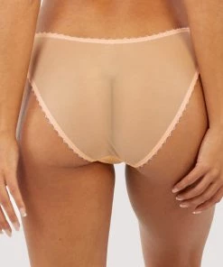 Deja Day Grace Mesh Net Orange Brazilian Brief