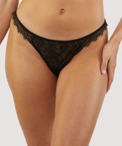 Deja Day Knickers Rosalyn Black Lace Thong