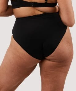 Deja Day Second Skin Black Recycled Highwaist Brief