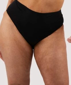 Deja Day Second Skin Black Recycled Highwaist Brief
