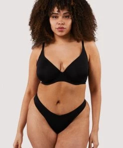 Deja Day Second Skin Black Recycled Thong