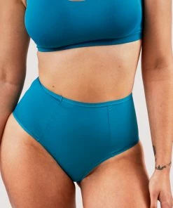 Deja Day Second Skin Teal Recycled Highwaist Brief