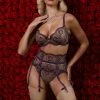 Dita Von Teese Lingerie Plunge Bras Evelina Aubergine Bra