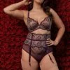 Dita Von Teese Lingerie Evelina Aubergine Curve Bra Outlet