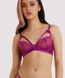 Dita Von Teese Lingerie Balconette Bras Madame X Magenta Bra