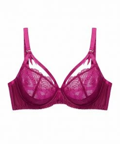 Dita Von Teese Lingerie Madame X Magenta Plunge Curve Bra Balconette Bras
