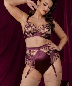 Dita Von Teese Lingerie Outlet Rosabelle Dark Cherry Curve Bra