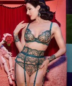 Dita Von Teese Lingerie Outlet Severine Shady Spruce Bra