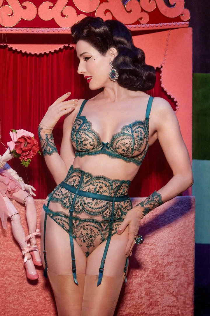 Dita Von Teese Lingerie Outlet Severine Shady Spruce Bra 3 Dita Von Teese Lingerie Outlet Severine Shady Spruce Bra
