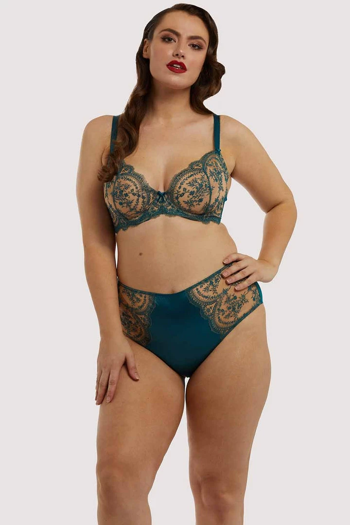 Dita Von Teese Lingerie Severine Shady Spruce Curve Bra Balconette Bras 5 Dita Von Teese Lingerie Severine Shady Spruce Curve Bra Balconette Bras