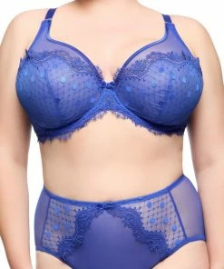 Dita Von Teese Lingerie Plus Size Bras Vedette Capri Blue Underwire Curve Bra
