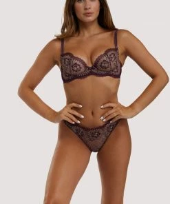 Dita Von Teese Lingerie Outlet Evelina Aubergine G-String 12 Dita Von Teese Lingerie Outlet Evelina Aubergine G-String