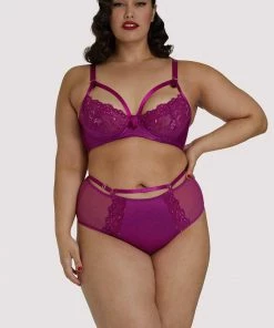 Dita Von Teese Lingerie Madame X Magenta Curve High Waist Brief