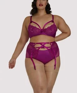 Dita Von Teese Lingerie Madame X Magenta Curve High Waist Brief
