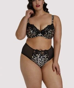 Dita Von Teese Lingerie Millicent Leopard High Waist Curve Brief